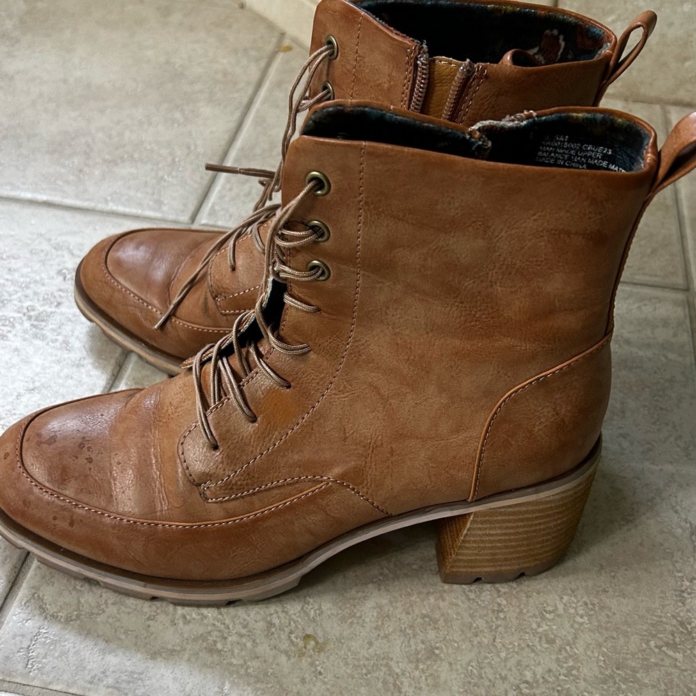 Kork-Ease Tan Lace Up Boots